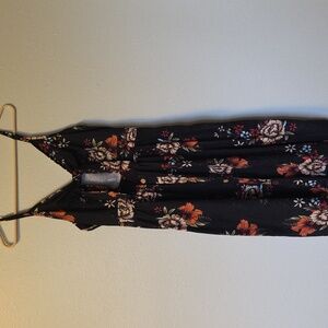 Floral Black Dress. Size Large.